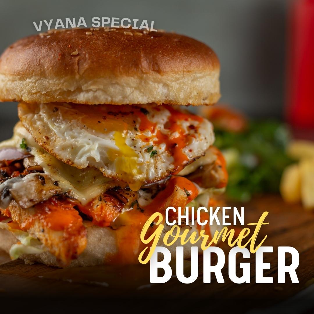 Life's better with a burger... Come by and try our VYANA SPECIAL Chicken Gourmet Burger and live your best life ...
.
.
.
#food #foodgasm #bengalurufoodie #foodiesofbanglore #bangalore #bangaloredays #bangalorediaries #bengaluru #restaurant #newplacealert
