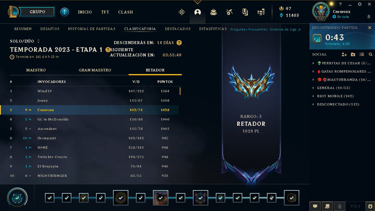 Cesaroxx on Twitter "Rank 3 LAN chicos! A por rank 1! c 