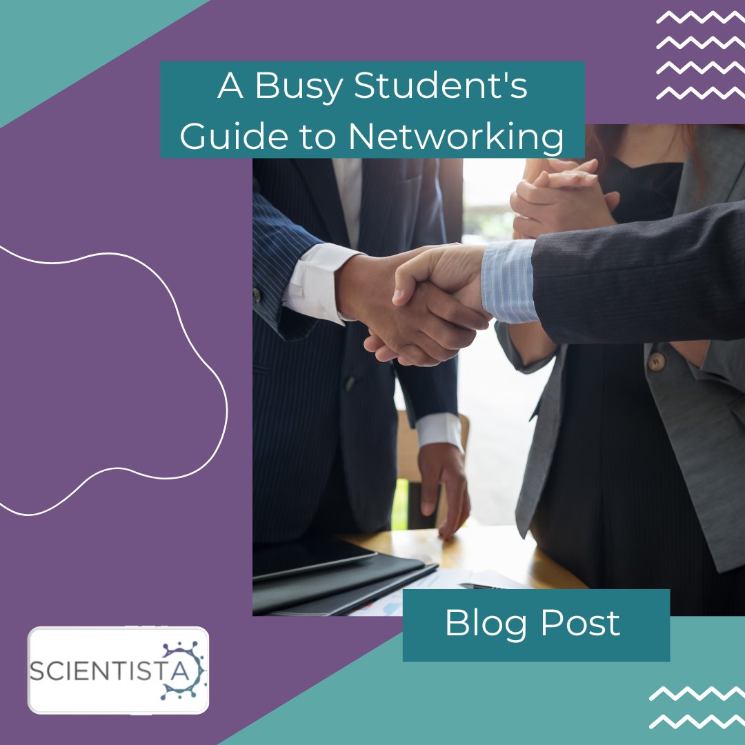 "A Busy Student's Guide to Networking" by Deanna Ratnikova
scientistafoundation.com/career-blog/a-…
*
#STEMeducation #ScientistaFoundation #WomenInScience #WomenInSTEM #STEM #networking #careeradvice