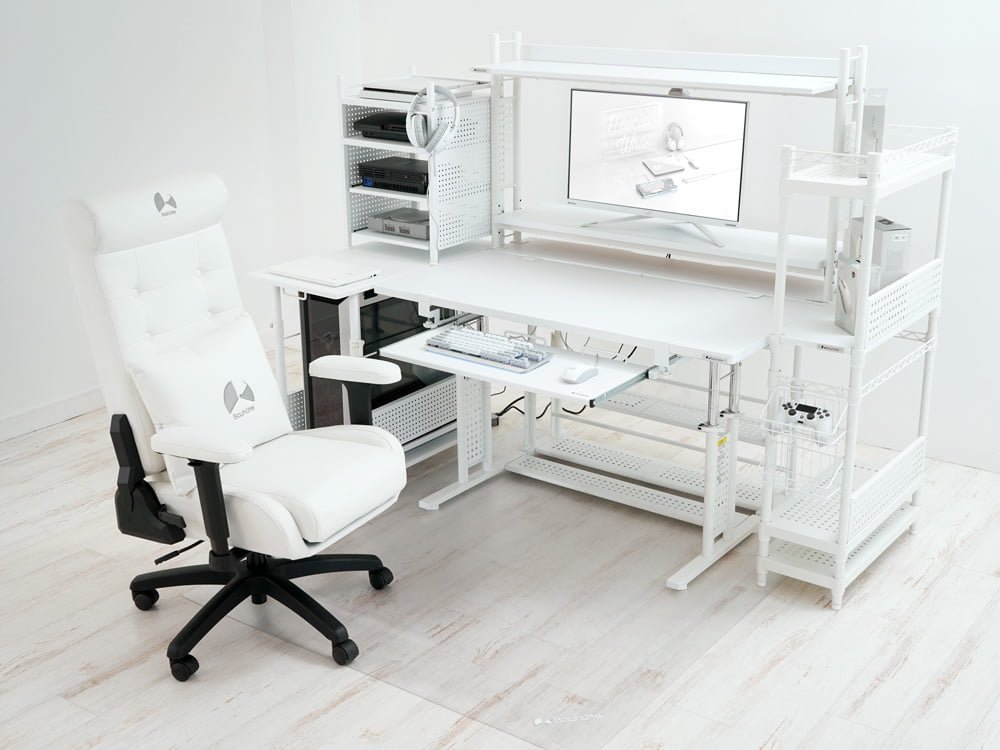 Bauhutte(バウヒュッテ) ゲーム機収納ラック BHS-380G-WH 数量限定