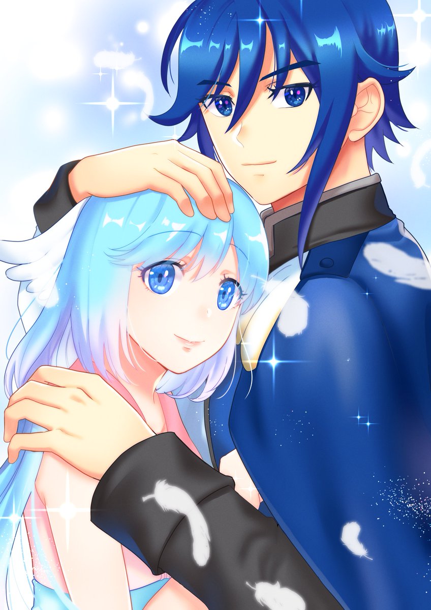 今回もららるるさん（@Toumeinauta21）デザインの
#どうぶつの森　の　#擬人化　描かせていただきました！デザイン可愛い🥰
#イラスト　#Illustration
ジュン×グミ　　ブルース×ドレミ　バンタム×マール
特にバンタム×マールお気に入りです！