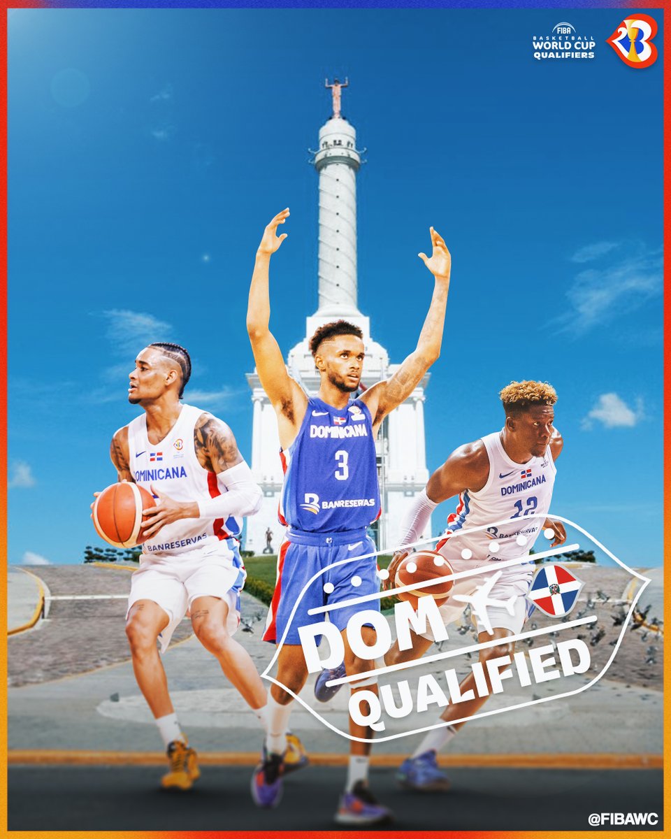 🇩🇴 ¡MISIÓN CUMPLIDA! 🇩🇴

¡República Dominicana califica a la Copa del Mundo por cuarta vez en su historia!

#FIBAWC x #WinForDominicana 🏆