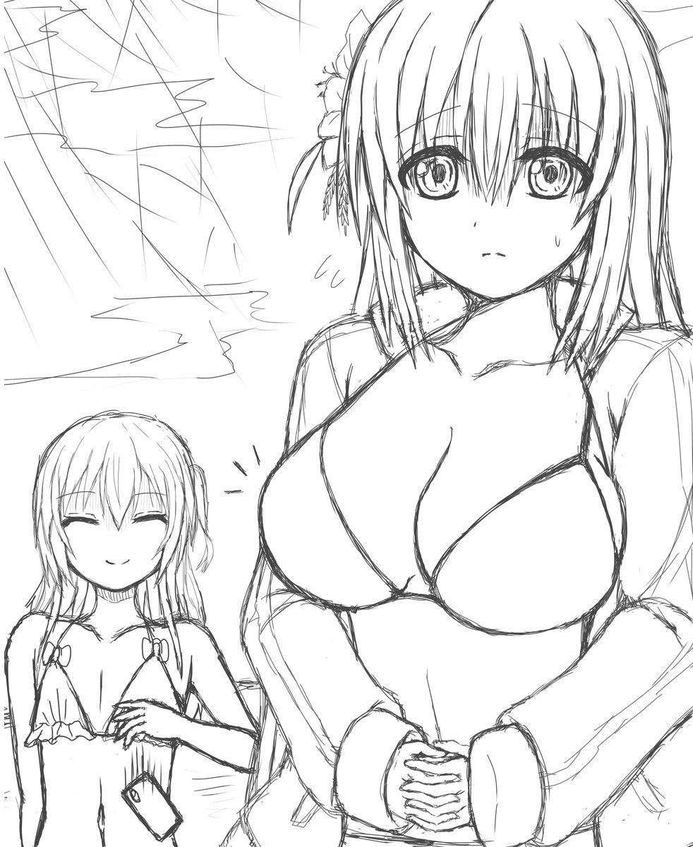 まったりお絵かき中...φ(:3」∠)_ラフ絵 