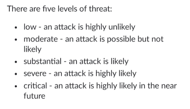 KevMinogue's tweet photo. The Threat Level To The UK Is  "SUBSTANTIAL " An Attack Is Likely!!!  (THOUSANDS Entering the UK via a Dinghy, Is it Not CRITICAL 🤔) https://t.co/WYQ5KMyuab