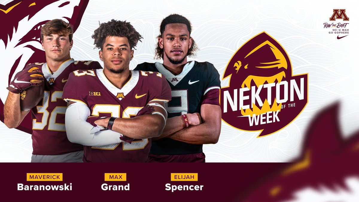 Congrats to <a href="/MaxGrand6/">Max Grand</a> (offense), <a href="/Maverick_b5/">Maverick Baranowski</a> (defense) and <a href="/EhSpence1/">Elijah Spencer</a> (newcomer) on earning “Nekton of the Week!!” #RTB #HYPRR #SkiUMah