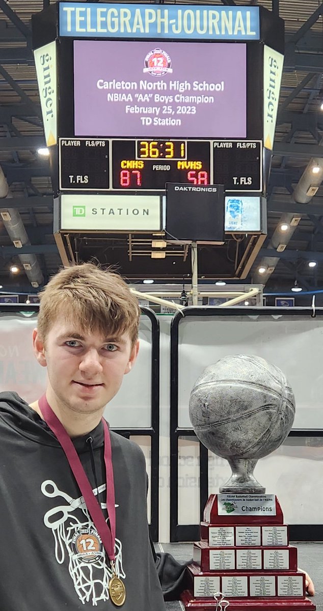 Great Weekend of Ball! Thanks to <a href="/dshiels10/">David Shiels</a> and the <a href="/FinalTwelve/">#Final12</a> committee and volunteers. Thanks to the @NBIAA_ASINB. And congratulations to <a href="/J_me_3/">Jamie Gray</a> and our <a href="/CarletonNorth/">Carleton North Basketball</a> Stars for bringing home the Banner!!
#basketball #BackToBack #ChampionshipMindset