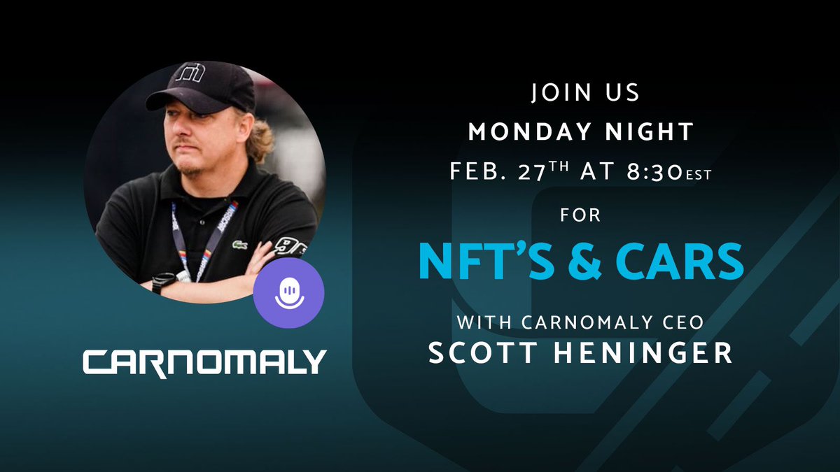 itspaulareina's tweet photo. Very excited to join the @carnomaly spaces February 27th w/CEO @scott_heninger as we, @audiochain_io, dive in to Blockchain, Car NFT’s, music and more! #blockchain #nft #carnft #musicnft #carnomaly #musicnft https://t.co/MSW2tR8mcW