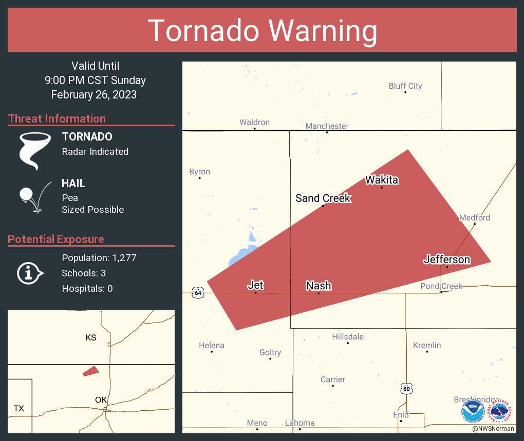 Oklahoma Tornadoes 🌪️ on Twitter "RT NWStornado Tornado Warning