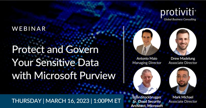 dmadelung's tweet image. Join us for a webinar in a few weeks where #Microsoft and #Protiviti will discuss an overview of Microsoft #Purview’s capabilities and how it provides visibility into all your data. - ow.ly/m0a850MYrcg