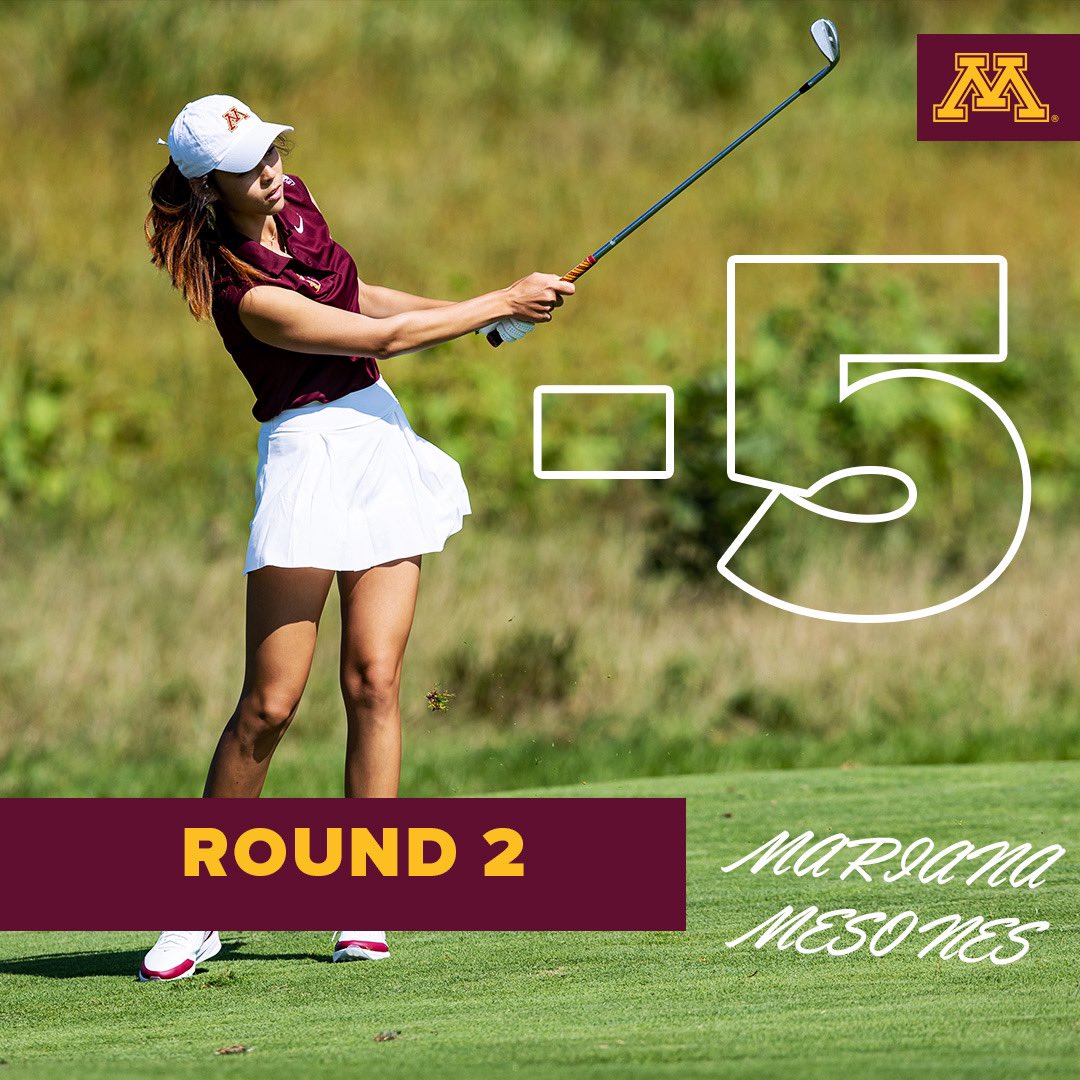 GopherWGolf's tweet photo. An impressive 18 holes from @MesonesMariana earns her the #roundoftheday 🏆 https://t.co/b6opBw2eDw