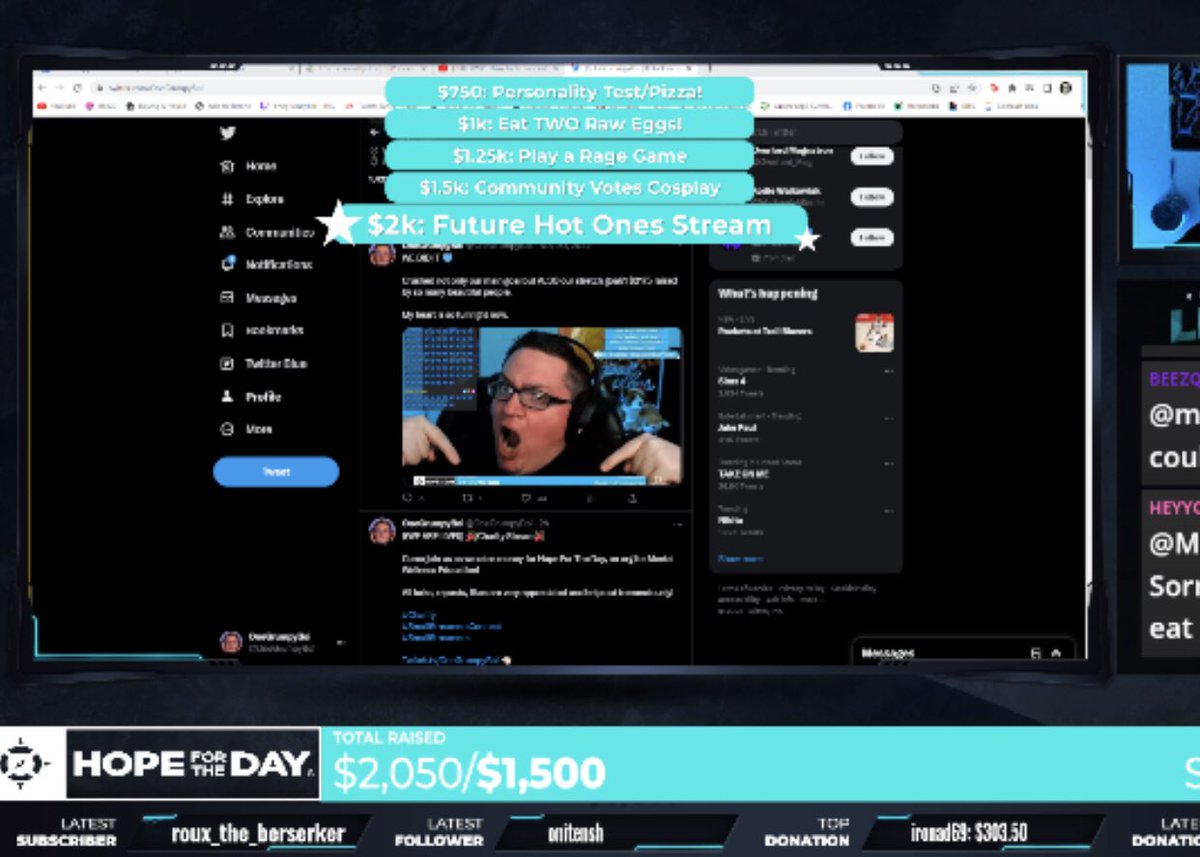 OneGrumpyBoi's tweet photo. In under 2 hours our community has raised over $2000 dollars for @HopeForTheDay through #SoftGiving
Iโm speechless. ๐ https://t.co/4nCZaSAgsI