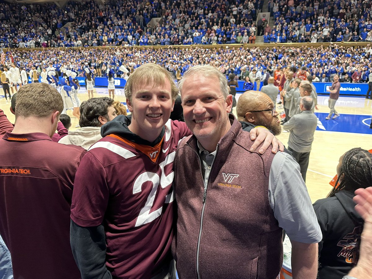 rob_hepler's tweet image. Great weekend! Spent Friday in Blacksburg, VA with @hepler22 and @cole_hepler. Went to Durham, NC on Saturday to watch VT and Duke 🏀 at Cameron Indoor Stadium.
