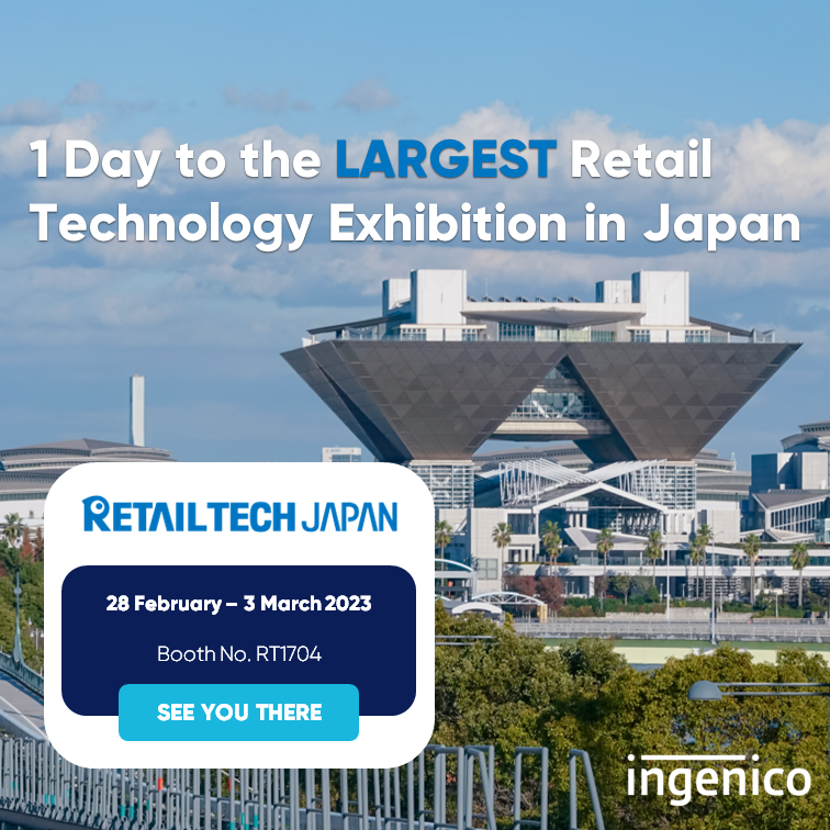ingenico's tweet photo. 1 Day to the largest retail technology exhibition in Japan! We look forward to meeting you at our booth, located at RT1704.

お待ちしています!

#RetailtechJapan #payments #commerce #retail #ecosystem #innovation https://t.co/hGX4bxnqvQ