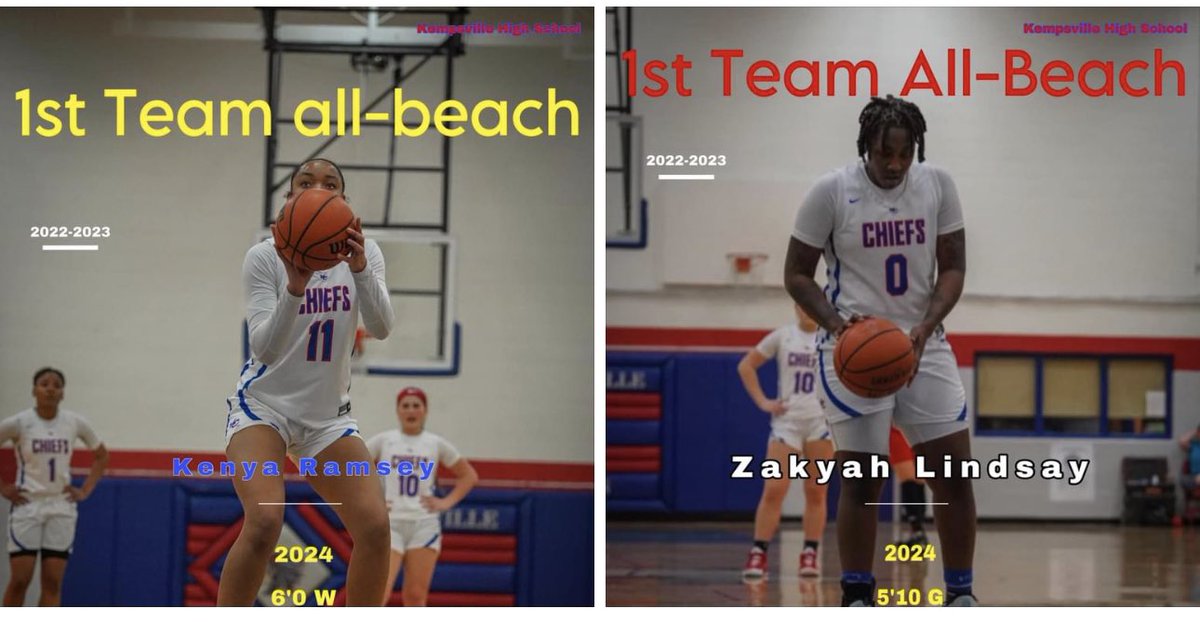 Congratulations to our very own Kenya Ramsey and Zakyah Lindsay for making 1st Team All Beach District.  We are proud of you both.