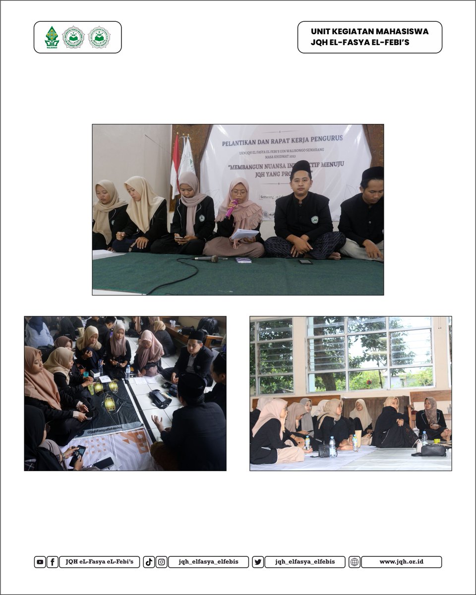 jqhfasyafebiws's tweet photo. [DOKUMENTASI PELANTIKAN DAN RAPAT KERJA PENGURUS]

"Membangun Nuansa Interaktif Menuju JQH yang Progresif"
dilaksanakan pada Sabtu, 25 Februari 2023
di Gedung Serbaguna Kelurahan Gondoriyo, Kec. Ngaliyan, Kota Semarang

#jqh https://t.co/ngUtT4hYsY
