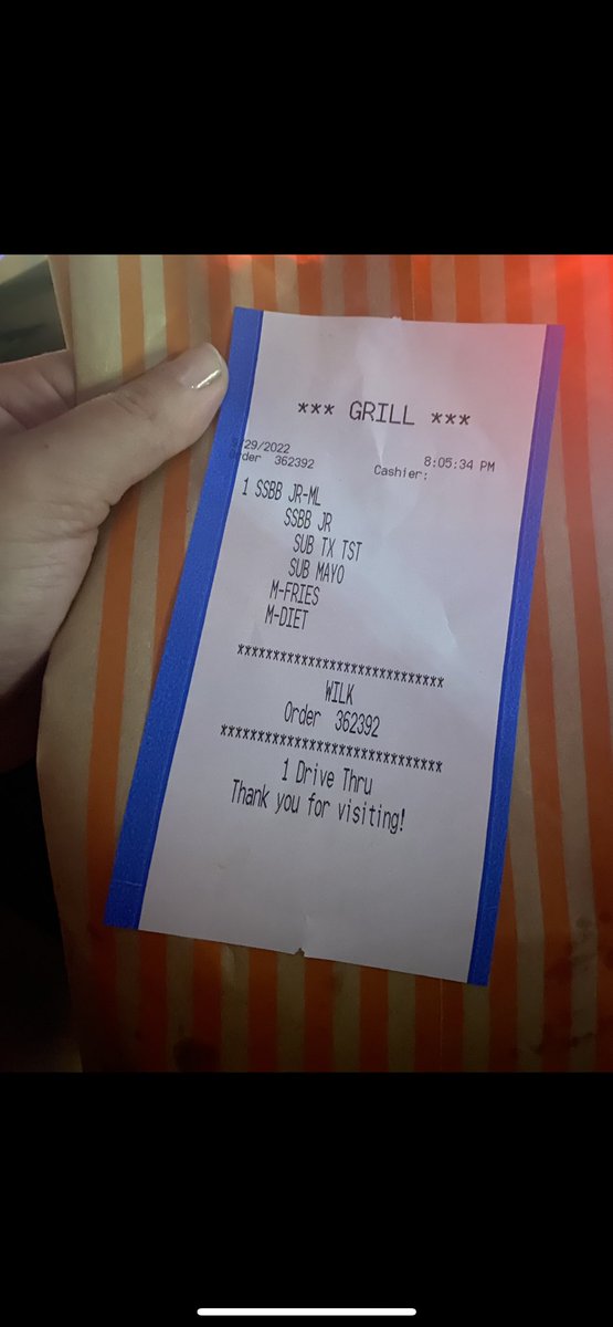 SjobergReport's tweet photo. .@Whataburger asking for a name when you place an order is a great idea until it’s not https://t.co/KTP33zkGiF