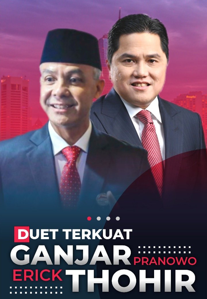 JOSSSSS!!! 
Duet terkuat nih bossss!! 
<a href="/ganjarpranowo/">Ganjar Pranowo</a> dan <a href="/erickthohir/">Erick Thohir</a> 
Sosok Pemimpin yang saling melengkapi!! 

Aamiinn

#GanjarErickGercep