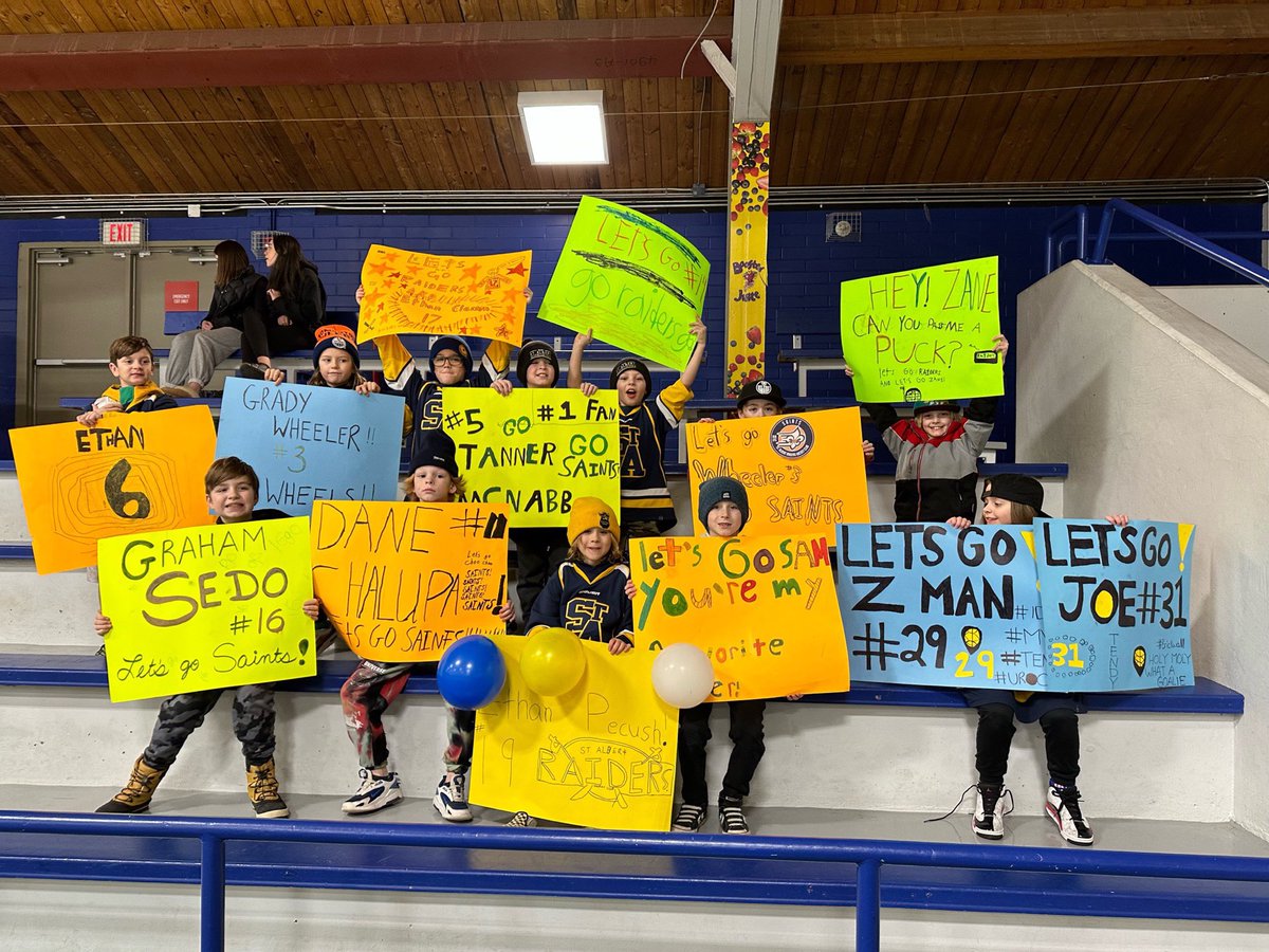 Thanks U9 Tier 1 St. Albert Seventy Sevens for coming out and cheering on our boys tonight! #7-2W <a href="/Hockey_StA/">St. Albert Minor Hockey</a>