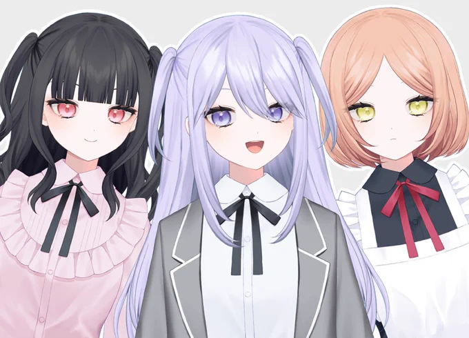 Vtuber活動などに使える汎用Live2Dモデルの販売を開始しました!髪の形や色がたくさんカスタムできます。よろしくお願いします!#Vtuber魂募集【booth】通常版  版 【nizima】通常版 版  