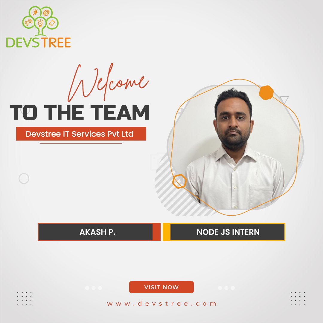 devstreeit's tweet image. Congratulations and welcome to the @devstreeit family!
It's amazing to have such a talented new member as part of Devstree. Wishing you a successful career ahead in the role of Node.js intern.
#unity3d #unitydevelopers #unitydevelopment #growmore #shinemore #devstree #india