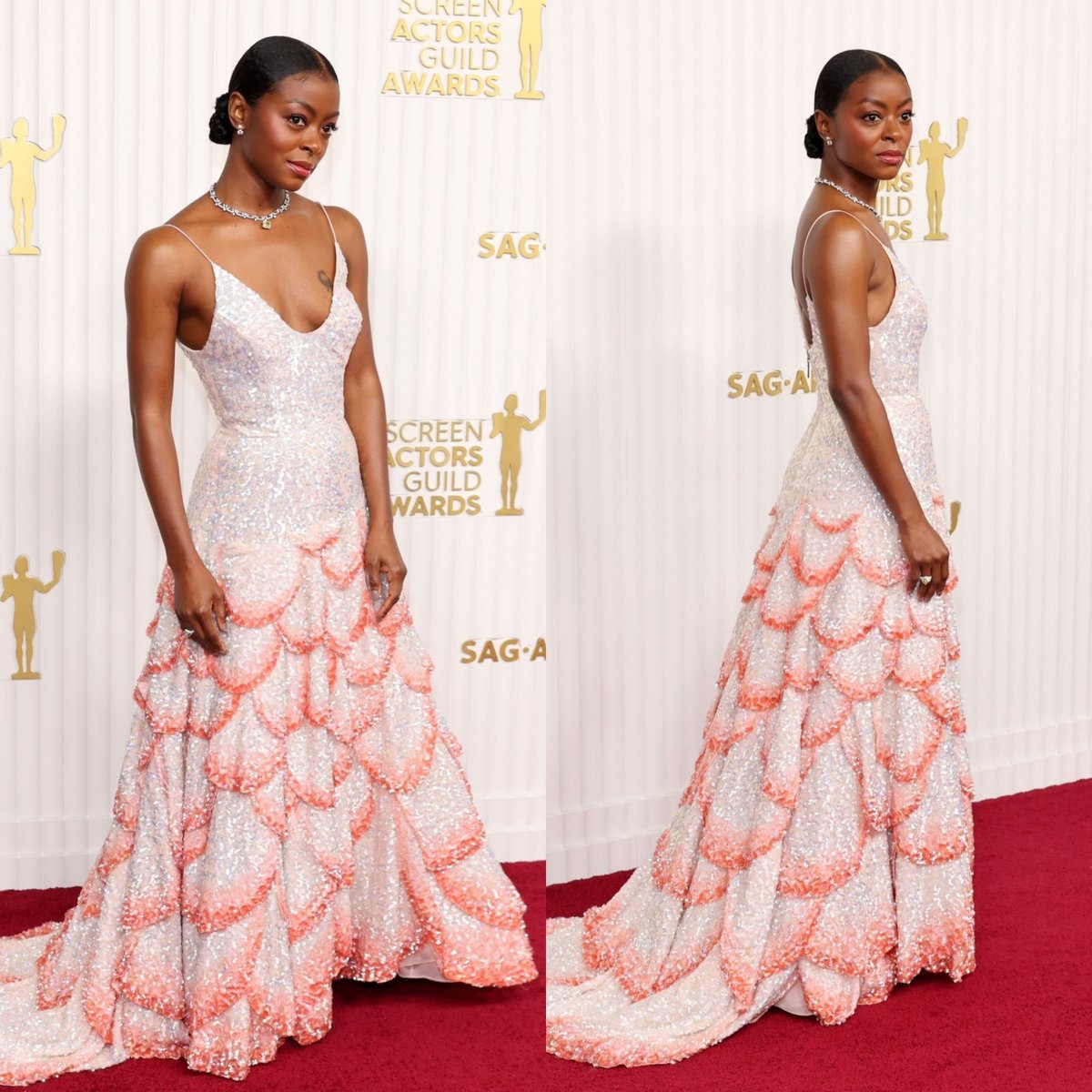 cfm_style's tweet photo. Danielle Deadwyler in Custom Louis Vuitton for the 29th Annual Screen Actors Guild Awards.

#DanielleDeadwyler #LouisVuitton #SAGAwards2023 https://t.co/TBid1a85c6