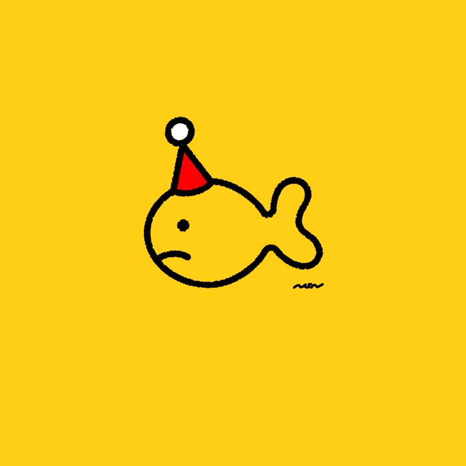 ふきげんうおsiroiusagichanのお友だちの魚いつも不服そうな顔をしているけれど実は大のイベント好き季節のイベントに合わせて頭の被り物を変えている 