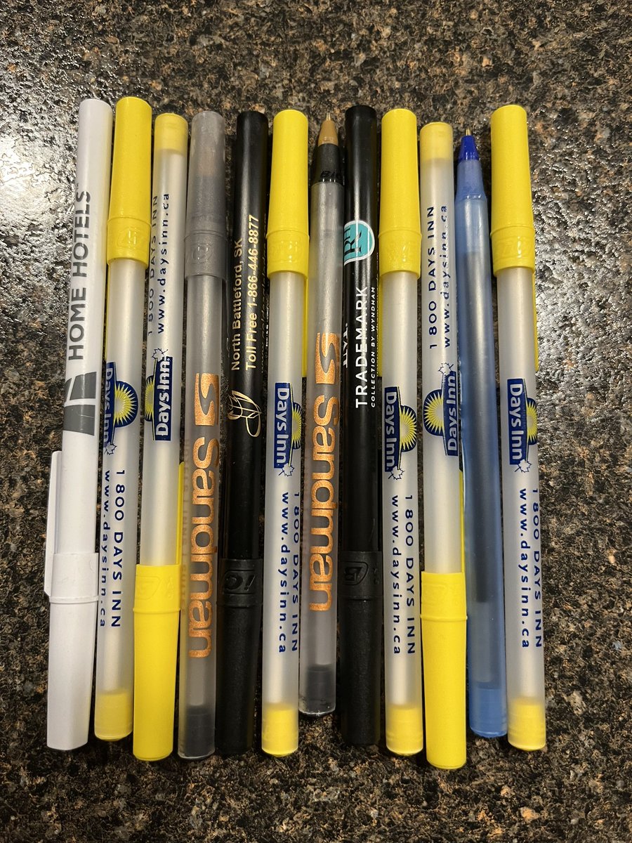 oilskar99's tweet photo. One pen from every hotel weekend this year,that’s a wrap for minor hockey for #19,14 years of fun and counting….. https://t.co/Rc4g8w2udB