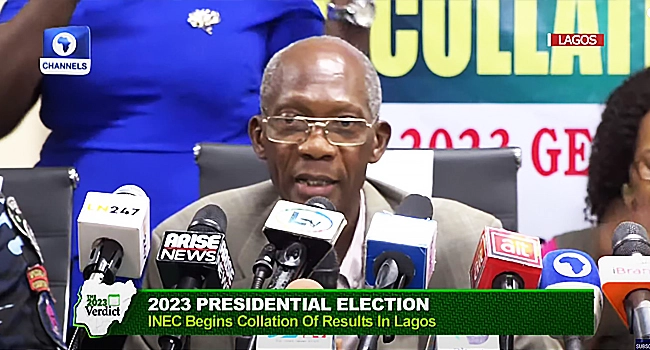 channelstv's tweet photo. 2023 Elections: [UPDATED] Obi Wins In Seven Lagos LGAs, Tinubu Ahead With 10

https://t.co/1ffoyZgiWH https://t.co/GM7ZK9mGEs