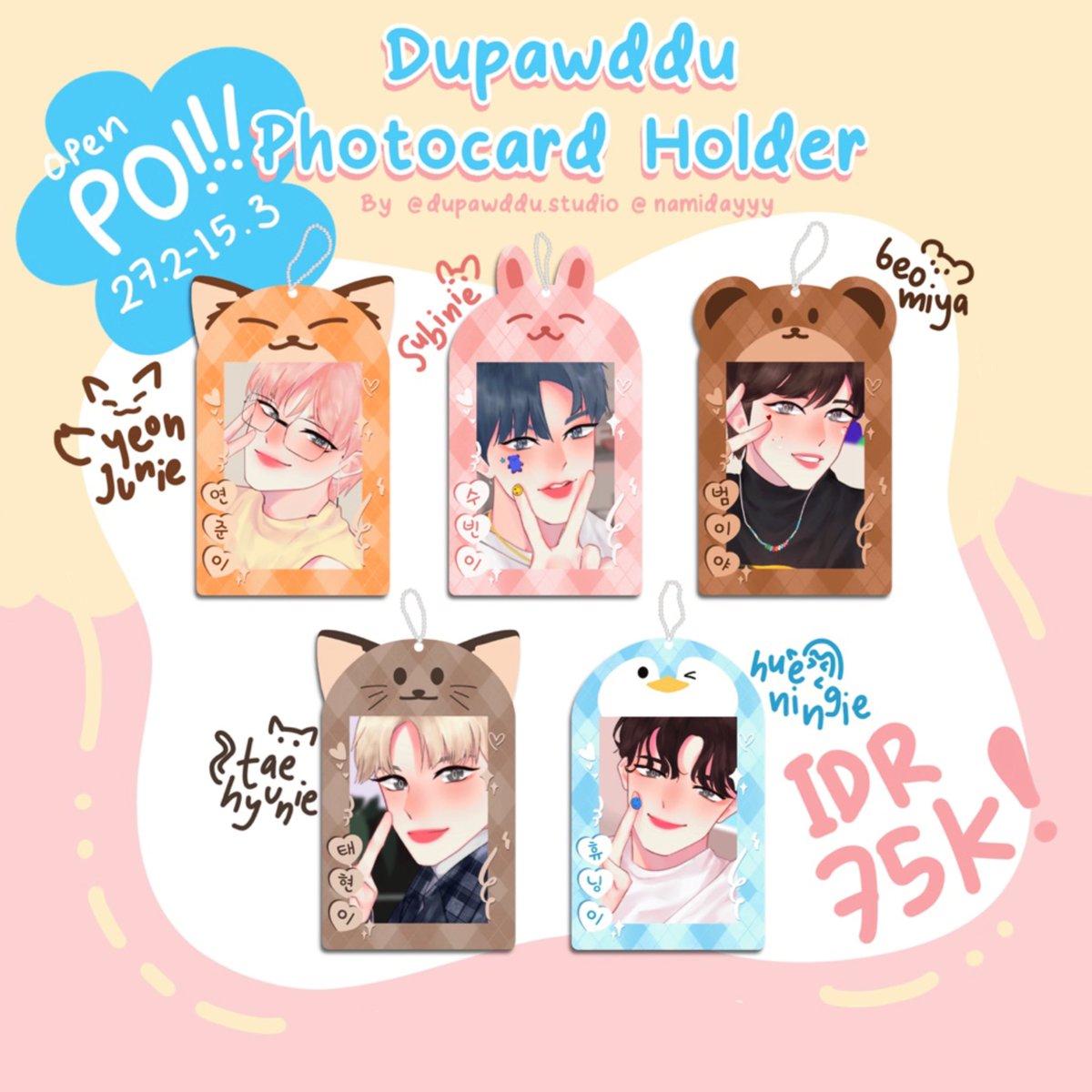 namidayyy's tweet photo. [RTs and likes are highly appreciated]

Open PO Dupawddu Photocard Holder by @namidayyy @/dupawddu.studio (ig)

💸 IDR 75.000/pcs
DP IDR 45.000/pcs
📍Wonogiri, Jawa Tengah

Link pemesanan dan detail: https://t.co/LlQV53Cbpd

❗scroll thread ini untuk melihat real pic dan update❗ https://t.co/OArHyh7euI