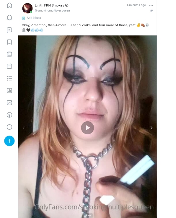 XtremeSmokeQ's tweet photo. Round 1 ๐คโ๏ธ๐จ๐จ๐จ
https://t.co/WG7QzQLAHt
#smoking #smokingfetish #cigarettes #multiplecigarettes #smokingmultiples #lungfuck #blacklungs #extremesmoking #darksidesmoking #darksidefetish https://t.co/Av9hDb7Sxx