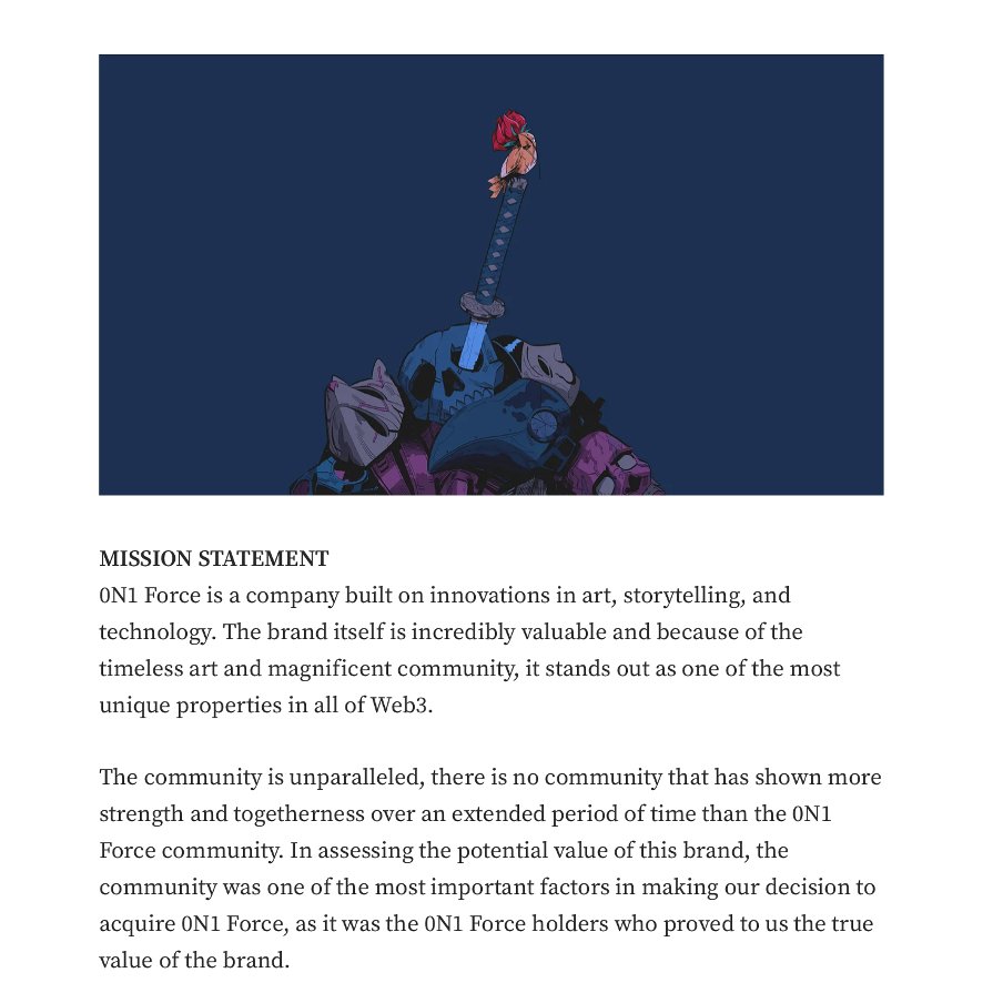 With this new ownership under <a href="/thedaoofwei/">Wei</a> <a href="/lingzh1220/">Ling</a> <a href="/Goltra/">Goltra</a>, the project is being reborn with a renewed focus on innovation, art, and storytelling, to become a premiere IP and brand in the Web3 space. 

New Laser Focused Mission to innovate and make holders happy.
 
(5/14)