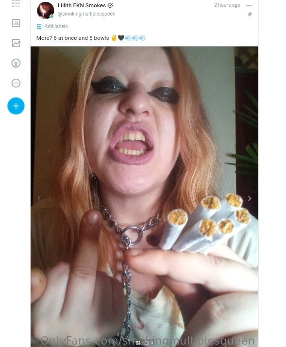 XtremeSmokeQ's tweet photo. Round 2 ๐คโ๏ธ๐จ๐จ๐จ๐จ๐จ๐จ
https://t.co/HRKNecKT5I
#smoker #smoking #smokingfetish #cigarettes #cigarettefetish #smokingmultiples #multiplecigarettes #extremesmoking #blacklungsmatter https://t.co/5FOLsRV9gK