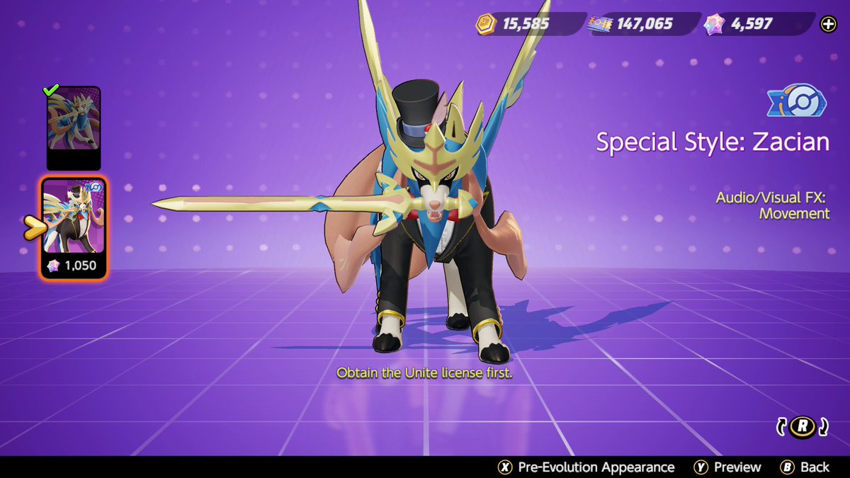 Okay, I don't know if it could be considered RR, but Zacian (a legendary  pokemon canonically female in the lore) in Unite has a tuxedo costume. Very  RR style. : r/RoleReversal