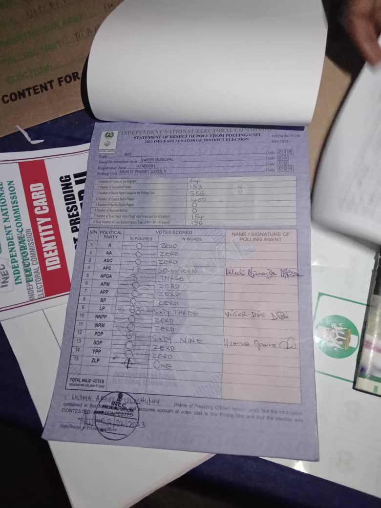 Ajaero190's tweet photo. @PeterObi @inecnigeria @UN @NGdecides2023 #INECElectionResult #NigeriaDecides2023 #UnitedNations #PeterObi4President2023 https://t.co/Uba4VNfbrM