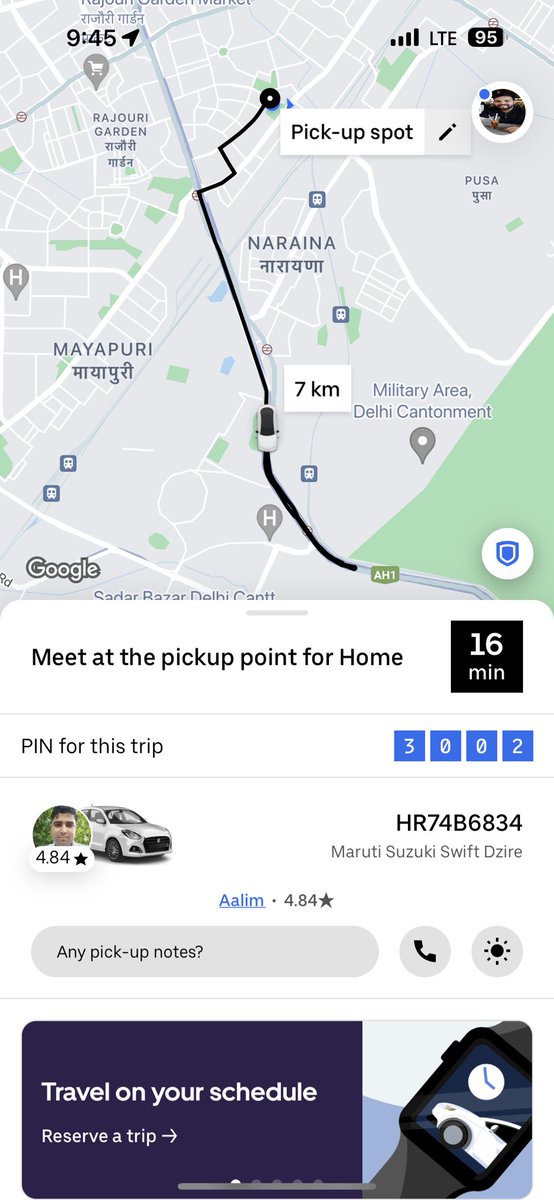 siddharthxm's tweet photo. @Uber_India I hope you revoke this drivers access to driving on your app, wasted 20 mins of mine and not picking up a call after being 2 minutes away and not moving, Now he’s some 15 mins in the opposite direction. Penalise with harshest terms https://t.co/PSmI9Y4z6Z