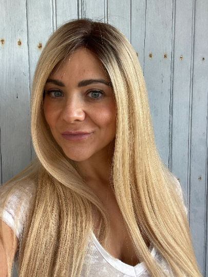 100% European Remy Human Hair Wig, Kosher Wig, Sheitel, 30 Inch long Mixed blonde Wig, straight blonde wig celebrity wig lace wig Personalized Handmade wigs

This model is called Eden
Mixed blonde with darker roots. Beautiful.

thediamondmansion.com/product/100-hu…