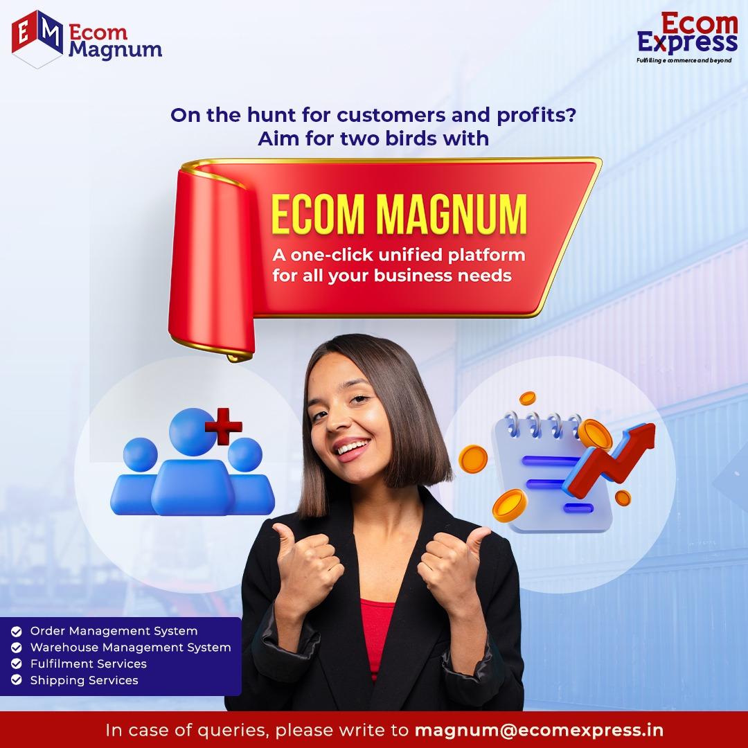 Ecom Express Official (@ecomexpress_ofc) on Twitter photo Simplify your shipping and fulfillment, and maximize your profits with Ecom Magnum- a one partner order fulfillment and shipping solution.
Book your demo. Write to us at magnum@ecomexpress.in
#orderfulfilment #ordermanagement #warehousing #shipping #logistics #onlinebusinesses Simplify your shipping and fulfillment, and maximize your profits with Ecom Magnum- a one partner order fulfillment and shipping solution.
Book your demo. Write to us at magnum@ecomexpress.in
#orderfulfilment #ordermanagement #warehousing #shipping #logistics #onlinebusinesses