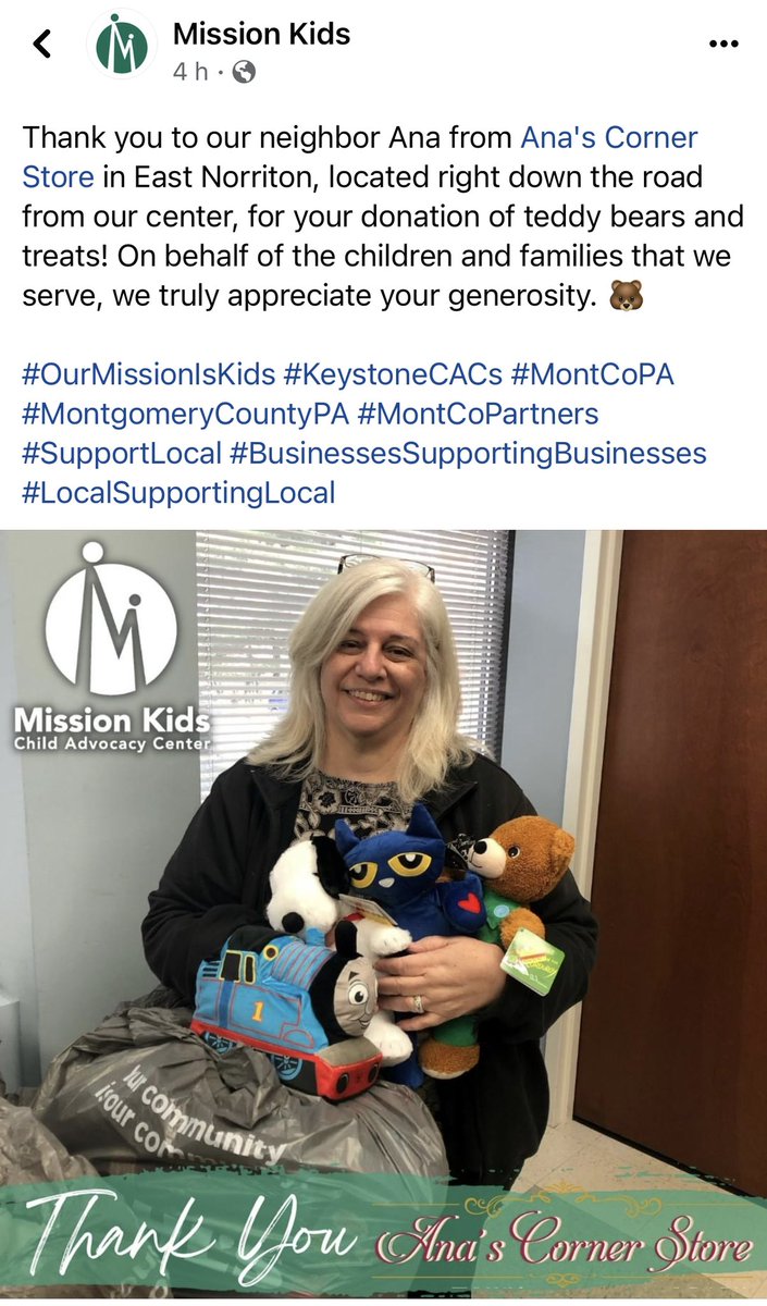 AnasCornerStore's tweet photo. Thank you goes to every Ana’s Corner Store customer that drops change in the bin by our register. We love the generosity of our customers through which we are able to support Mission Kids. As they say, it takes a village &amp; we are proud to be part of this amazing village! https://t.co/ft8RGNHo09