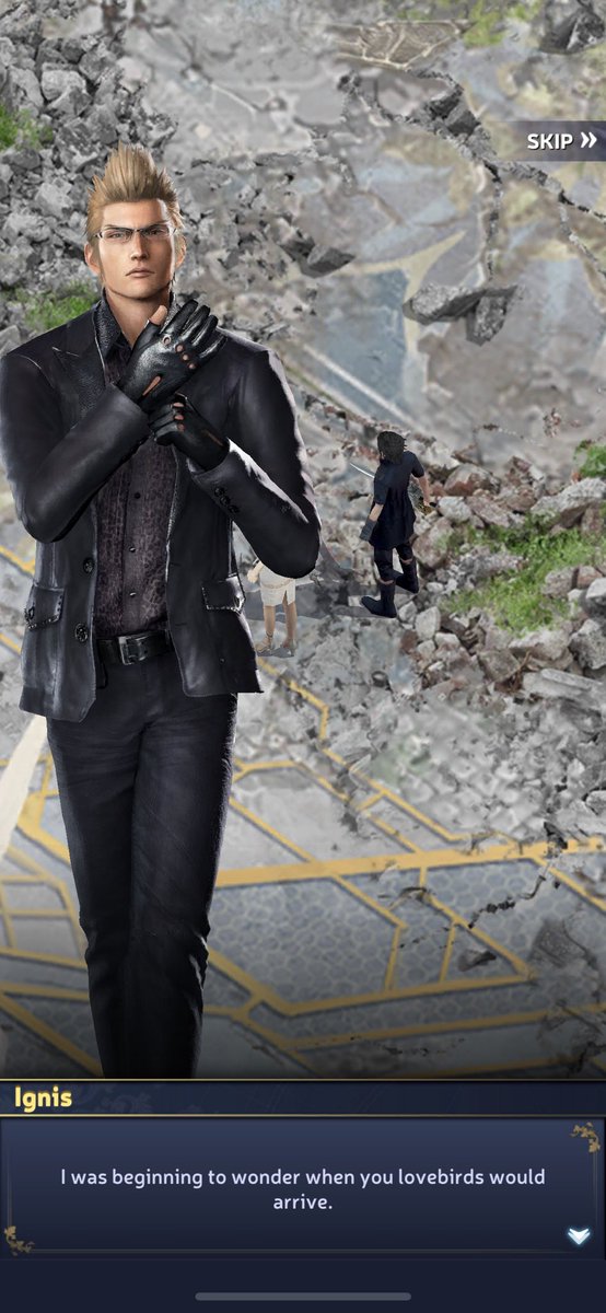 bears0naa's tweet photo. / I typically don’t play mobile games, but I was curious since I still love FFXV. so odd to see Noct beside Luna 🥹 😭
#warforeos https://t.co/6Yy4edGrQT