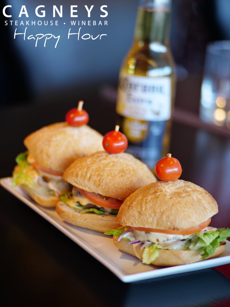 It's almost here! Come join us tomorrow (almost today!) from 3:00pm to 5:00pm for a special #happyhour menu. Just look at these sliders! Looking forward to seeing you!
.
.
.
.
.
.

#happyhour #cagneys #steak #streetsville #gastropost