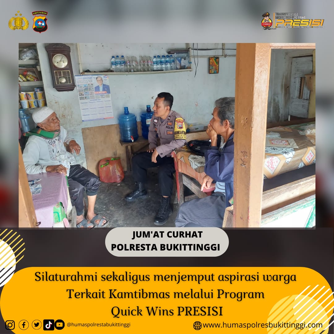 BKTM_PPK's tweet photo. Tiada Hari Tanpa Silaturahmi - Menjemput aspirasi warga terkait Kamtibmas Melalui Program Quick Wins PRESISI Jum'at Curhat Polresta Bukittinggi

#polrestabukittinggi 
#jumatcurhat 
#poldasumbar 
#divisihumaspolri 
#quickwinspresisi https://t.co/U0zVlQMXOv