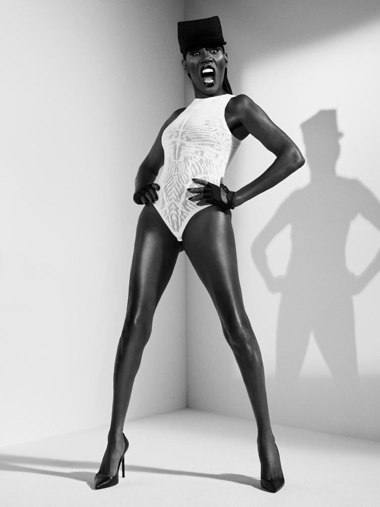 You glance and think these must be throwbacks. 

Grace Jones laughs at you because this is a shoot for Wolford’s Spring 2023 campaign…and she is 74.