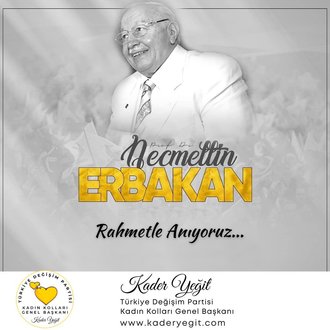 "Bir çiçekle bahar olmaz ama her bahar bir çiçekle başlar..." 

Dava ve devlet adamı, bilim insanı, vatanına sevdalı Prof. Dr. #NecmettinErbakan Hocamızın vefatının 12. sene-i devriyesinde rahmet ve minnetle anıyorum..

<a href="/M_Sarigul/">Mustafa Sarıgül</a> 
@TDP_turkiye 
<a href="/TeomanMutlu/">Teoman MUTLU</a>
