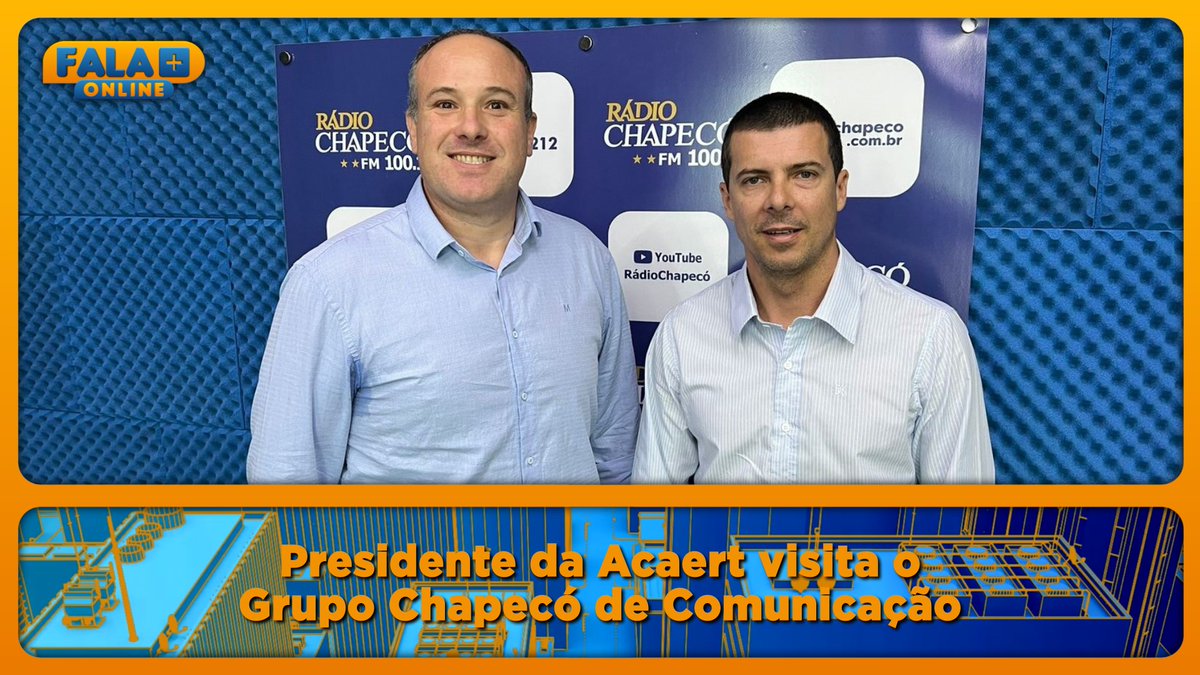 falamaisonline's tweet photo. Presidente da Acaert visita o Grupo Chapecó de Comunicação.
https://t.co/3BNsxatJZ8
#Acaert #RádiosChapecóFM #MassaFM #FalaMaisOnline https://t.co/Rf6yGjgTjm