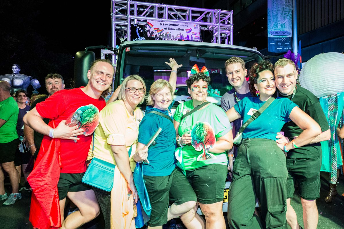 Over the weekend <a href="/NSWEducation/">NSW Dept of Education</a> marched in the 2023 <a href="/sydneymardigras/">Sydney Gay and Lesbian Mardi Gras</a> Mardi Gras Parade.

<a href="/NSWEducation/">NSW Dept of Education</a>, <a href="/TeachersFed/">Teachers Federation</a> and <a href="/psansw/">Public Service Association of NSW</a> are proud to celebrate <a href="/SydWorldPride/">Sydney WorldPride 2023</a> and our diverse workforce of more than 110,000 staff. 1/4