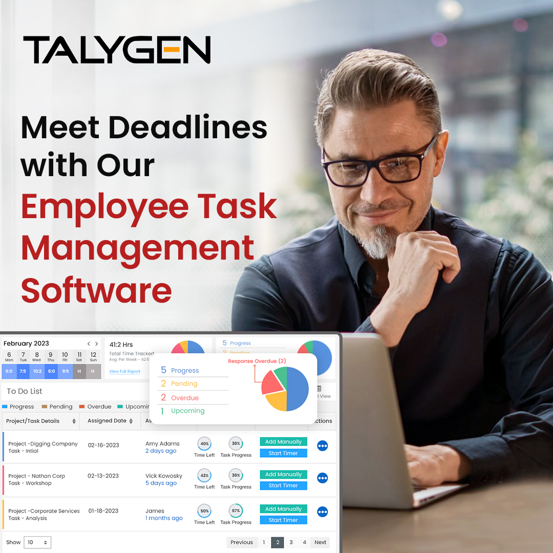 TalygenInc's tweet image. Save time and better manage your project&apos;s success with Talygen’s employee task management software.

Learn more by visiting talygen.com/registrationne…. 

#employeetaskmanagement #employeetaskmanagementsoftware #employeetasktracking