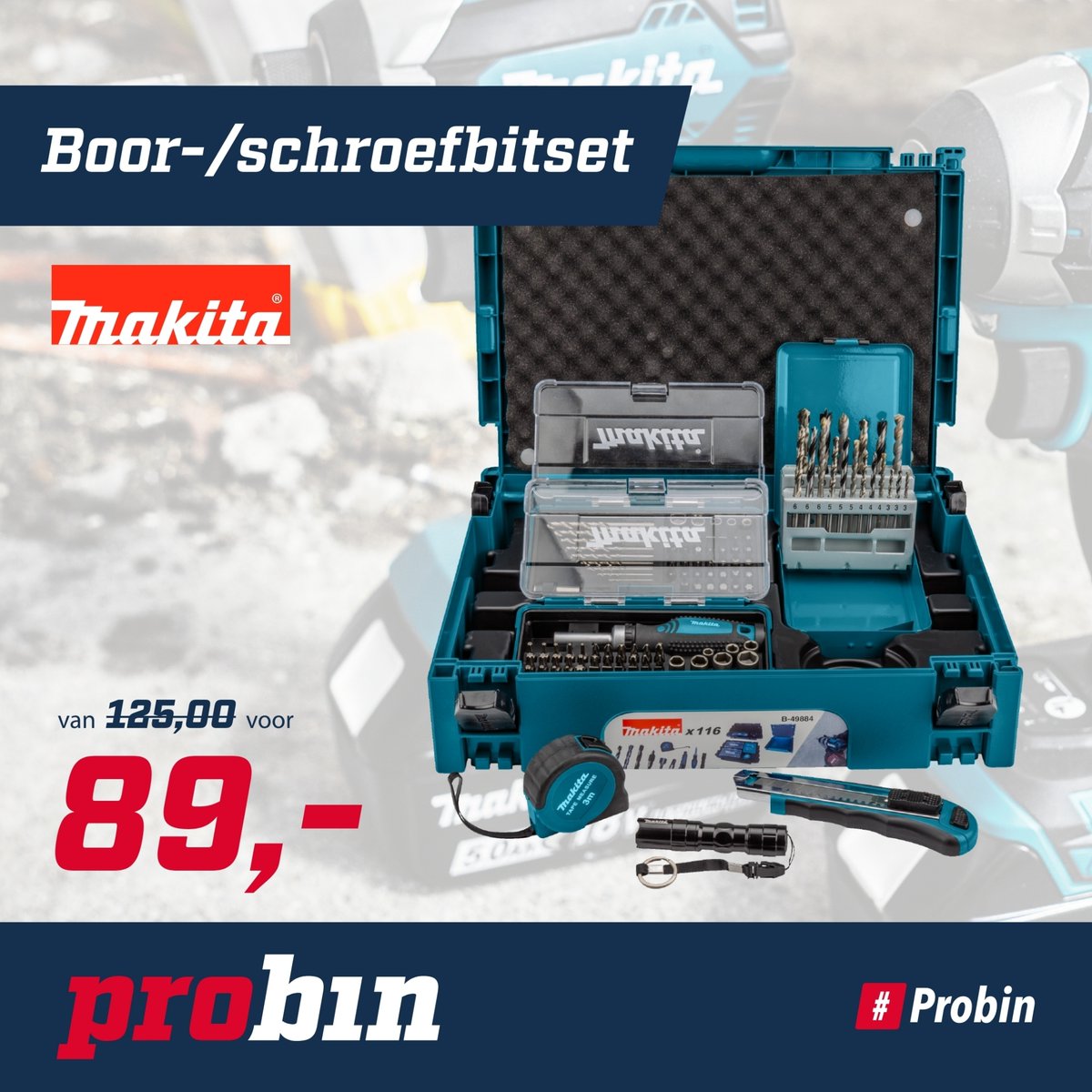 InfoMelse's tweet image. Met deze veelzijdige 116-delige boor-/schroefbitset B-49884 en de 35-delige slagschroefbitset B-66880 heb je alles bij de hand. Beide worden geleverd in handige kunststof meeneemverpakking.  p1e.nl/_483