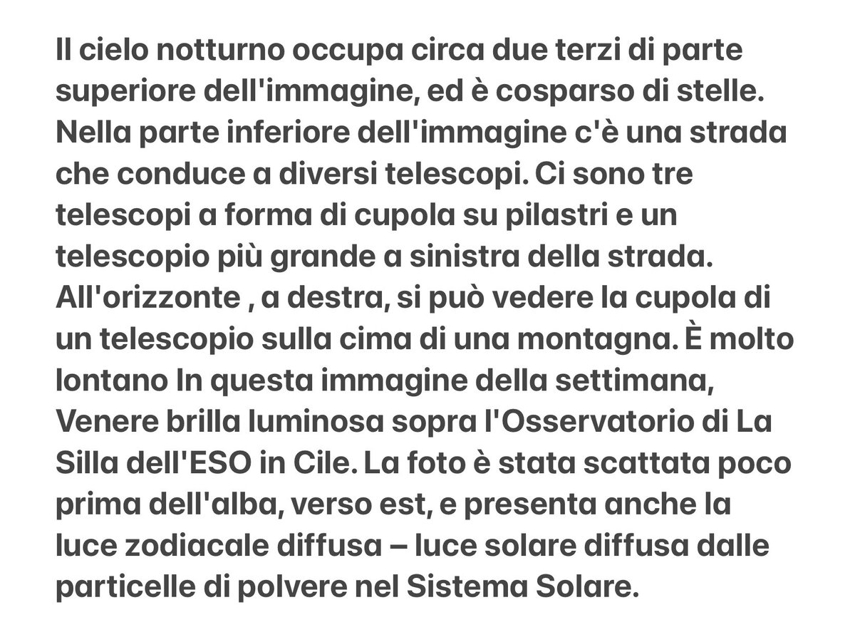 Cron_Silenzio's tweet photo. Venere sopra i telescopi #BlackGEM
Questa immagine mostra #Venere che risplende luminosa nel cielo notturno al centro dell'immagine. Intorno a Venere c'è una luce debole, e sotto Venere c'è un bagliore arancione che proviene dal Sole nascente. https://t.co/qtdPxMwWVD