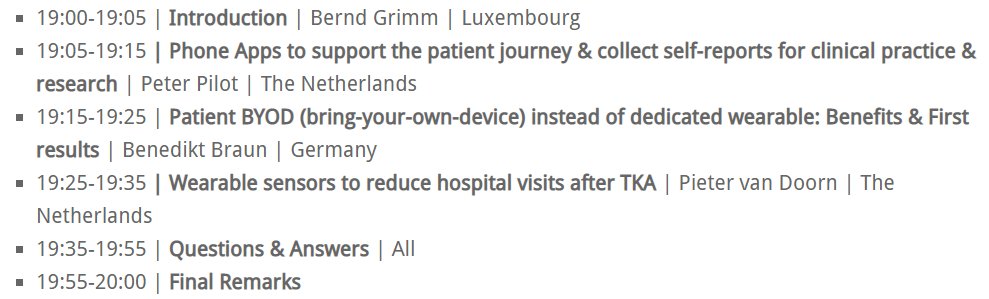 Bernd Grimm (@bernd__grimm) on Twitter photo โฐTONIGHT free EFORT #Webinar on Digital #Orthopaedics - Wearables & Apps at 19:00 chaired by
<a href="/Bernd__Grimm/">Bernd Grimm</a>
๐ efort.org/webinars #orthotwitter #healthtech #TKR #arthroplasty
๐ญ๐๐๐ฟ๐ผ๐ฝ๐ฒ๐ฎ๐ป #๐๐ ๐ ๐ฐ๐ฟ๐ฒ๐ฑ๐ถ๐ ๐ณ๐ผ๐ฟ ๐๐ฎ๐๐ฐ๐ต๐ถ๐ป๐ด ๐๐๐ฉ๐ ๐๐ฒ๐ฏ๐ถ๐ป๐ฎ๐ฟ โฐTONIGHT free EFORT #Webinar on Digital #Orthopaedics - Wearables & Apps at 19:00 chaired by
<a href="/Bernd__Grimm/">Bernd Grimm</a>
๐ efort.org/webinars #orthotwitter #healthtech #TKR #arthroplasty
๐ญ๐๐๐ฟ๐ผ๐ฝ๐ฒ๐ฎ๐ป #๐๐ ๐ ๐ฐ๐ฟ๐ฒ๐ฑ๐ถ๐ ๐ณ๐ผ๐ฟ ๐๐ฎ๐๐ฐ๐ต๐ถ๐ป๐ด ๐๐๐ฉ๐ ๐๐ฒ๐ฏ๐ถ๐ป๐ฎ๐ฟ
