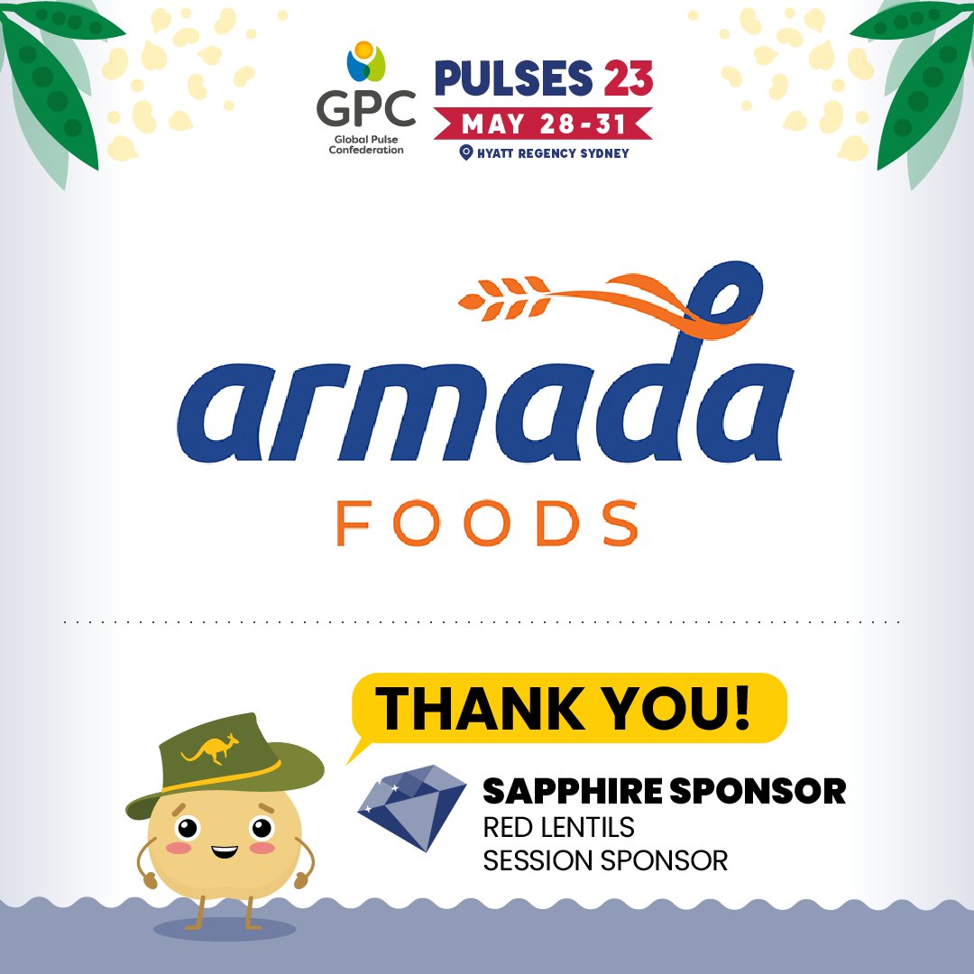 GlobalPulsesGPC's tweet photo. We want to thank @armadafoods, our Sapphire and Red Lentils Session Sponsor at #Pulses23. Thanks for all your support in making this conference spectacular!
Want to know more about Armada Foods?👉🏽https://t.co/GOOP6ScvWE
#GPC #Pulses #PulsesConferences #ArmadaFoods https://t.co/1SIJlV0CKt